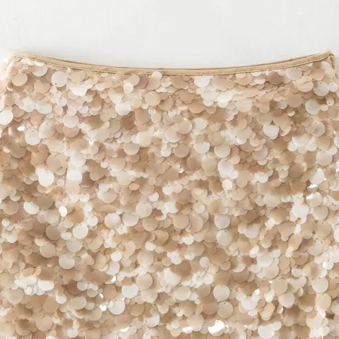 Women's Sexy High Waisted Sequin A-Line Mini Skirt Commuter Casual Sparkly Short Skirts Clubwear Party Apparel