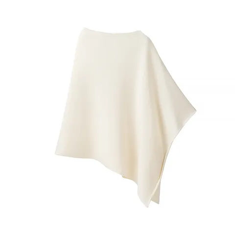 Stile Minimalista Francese Maglieria Pullover Irregolare Donna Elegante Tinta Unita Collo Polo Senza Maniche Top In Scialle Lavorato A Maglia