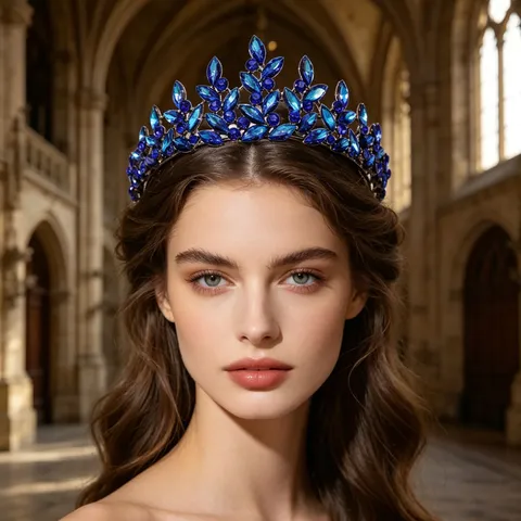 Vintage Bridal Crown Tiara Luxurious Alloy Rhinestone Crystal Headband For Wedding Party Princess Hair Accessories Women