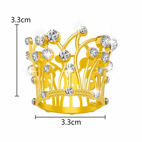 Elegante Mini Corona de Aleación con Strass Accesorios para el Cabello para Cumpleaños Fiesta Niños Oro Plata Oro Rosa Tiara