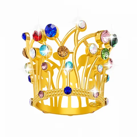 Elegante Mini Corona de Aleación con Strass Accesorios para el Cabello para Cumpleaños Fiesta Niños Oro Plata Oro Rosa Tiara