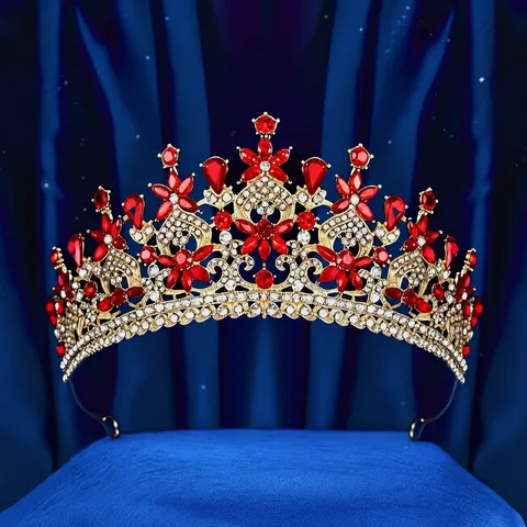 Luxus Strass Brautkrone Barock Legierung Tiara Für Damen Hochzeit Prom Performance Haarschmuck Schmuck