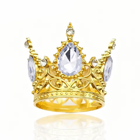 Mini Zinc Alloy Crown Cake Topper Sparkling Rhinestone Tiara Ornament For Birthday Party Wedding Cake Decoration Floral Accessory