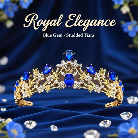 Tiara a Corona in Cristallo per Ragazze Bambini Festa di Compleanno Cerchietto con Strass da Principessa Corona in Lega per Accessori per Capelli da Spettacolo