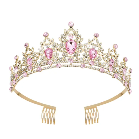 Elegante Corona da Sposa in Lega Strass Tiara Copricapo Con Pettine per Capelli Matrimonio Festa Accessori per Capelli Gioielli da Donna Ragazza