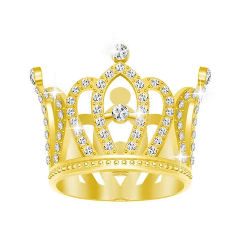 Mini Alloy Crown Cake Topper For Kids Birthday Party Decoration Gold Silver Plated Rhinestone Tiara Flower Bouquet Ornament Event Party Decor