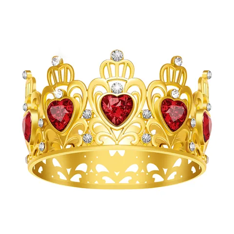 Tiara a Forma di Cuore con Strass per Bambini Decorazione Festa di Compleanno Corona da Principessa in Lega di Cristallo Accessori per Capelli