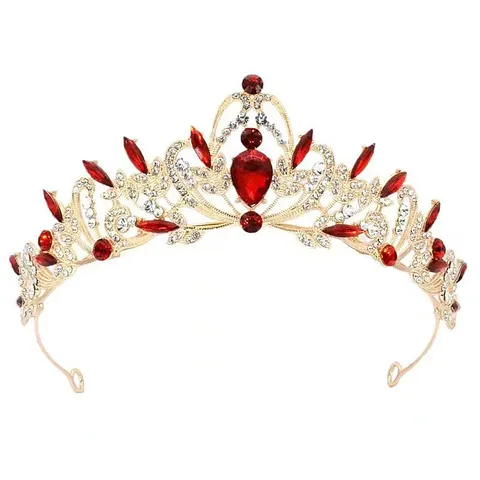 Tiara a Corona da Sposa Vintage in Lega con Strass per Donna Bambini Festa di Compleanno Matrimonio Accessori per Capelli Cerchietto