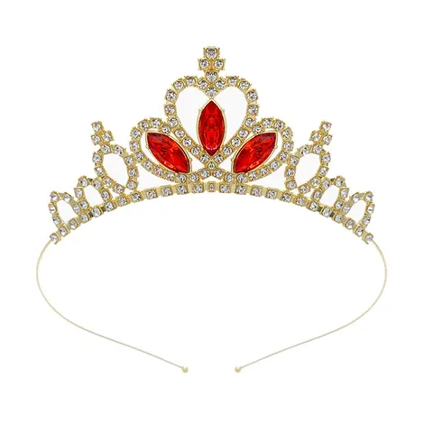 Cerchietto Corona con Strass in Lega Simpatico Copricapo da Principessa Accessori per Capelli da Ragazza per Festa di Compleanno Gioielli