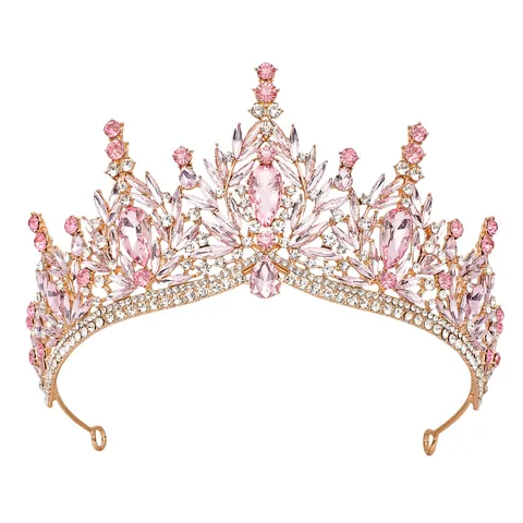 Tiara a Corona da Sposa in Lega con Strass e Cristalli Copricapo Stile Foresta per Matrimonio Festa di Compleanno Gioielli da Donna