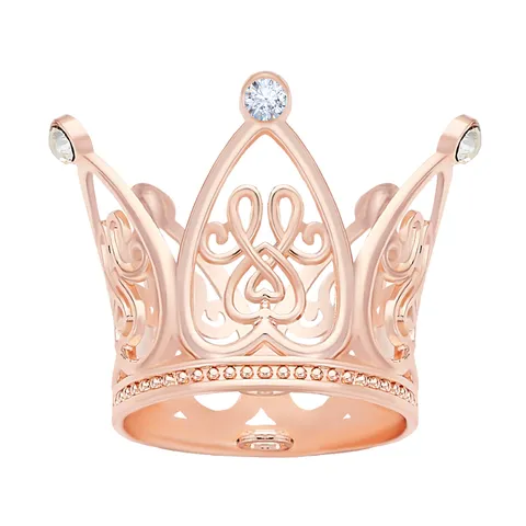 Mini Alloy Heart Crown Rhinestone Cake Topper Gold Rose Gold Silver Black Metal Tiara Perfume Bottle Cap Ornament Decoration