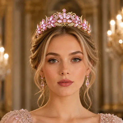 Baroque Vintage Bridal Crown Headpiece Gold Silver Alloy Rhinestone Wedding Tiara Banquet Hair Accessories For Women Jewelry