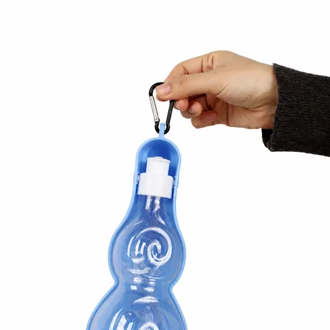 Bottiglia d'Acqua Portatile per Animali Domestici Tazza da Bere per Cani da Viaggio all'Aperto a Forma di Zucca Alimentatore d'Acqua in Plastica per Gatti e Cani Passeggiata