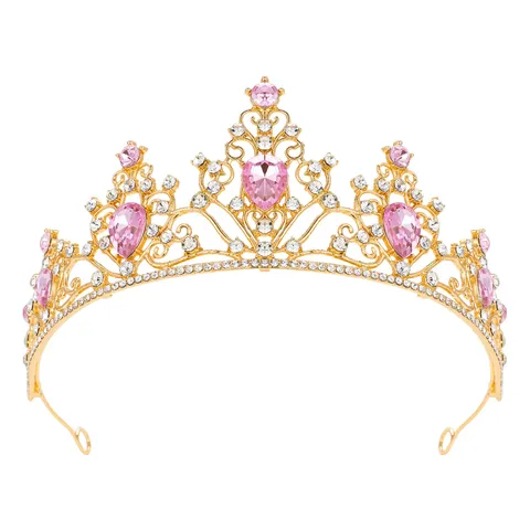 European Style Bridal Crown Rhinestone Princess Birthday Party Headband Wedding Bride Dress Accessories Tiara