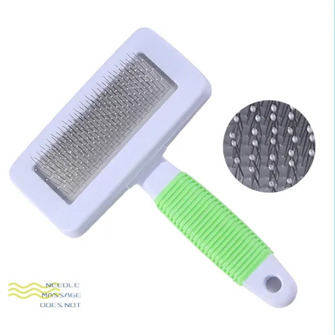 Pet Slicker Brush For Dogs And Cats Professional Deshedding Comb With Stainless Steel Pins And Non Slip Grip Handle Pet Grooming Tool