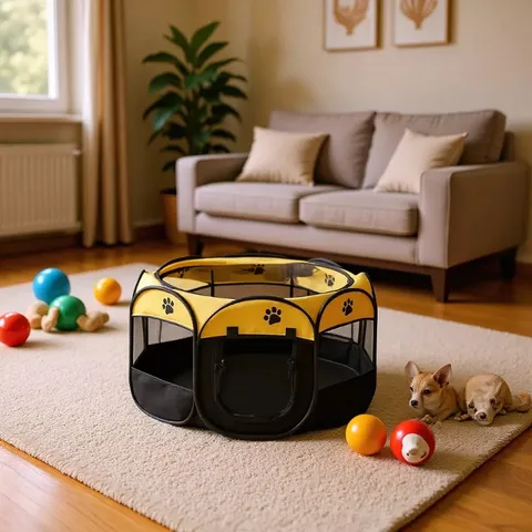 Foldable Pet Playpen Octagonal Tent Portable Oxford Cloth Cat Delivery Room Breathable Dog Kennel House Pet Supplies