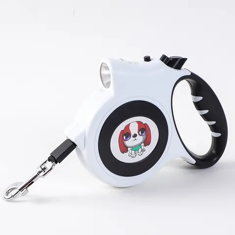 Retractable Dog Leash 5M Heavy Duty Pet Leash With LED Lighting Ergonomic Anti Slip Handle Automatic Lock Portable Outdoor Walking Dog Supplies