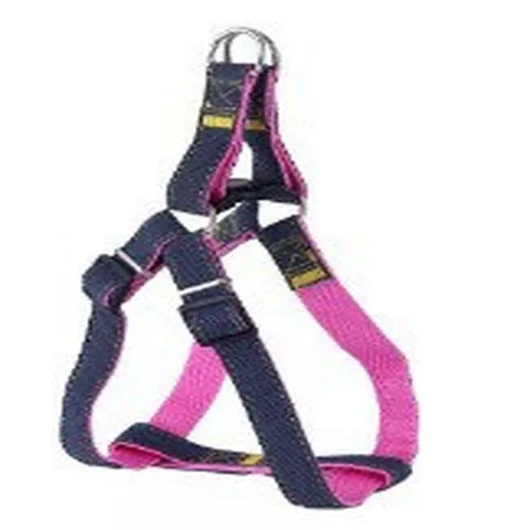 Pet Denim Dog Leash And Harness Set Large Dog Traction Rope Three Piece Set Explosion Proof Dog Walking Leash Pet Supplies