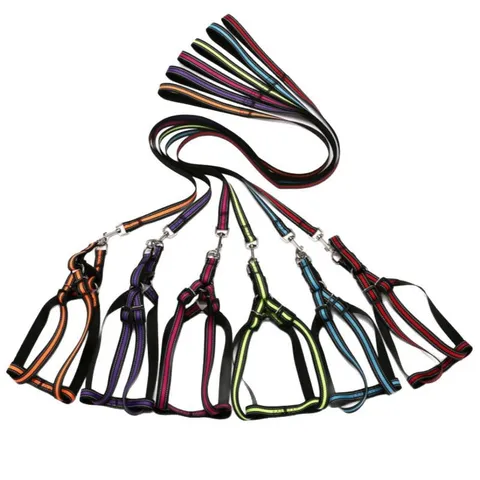 Reflective Dog Harness and Leash Set Thickened Anti Pull Pet Traction Belt