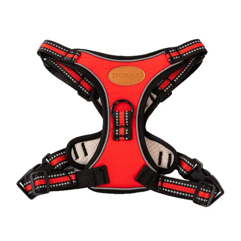 Reflective Breathable Mesh Dog Harness Vest Anti-Escape Adjustable Pet Leash For Medium Small Dogs Outdoor Walking