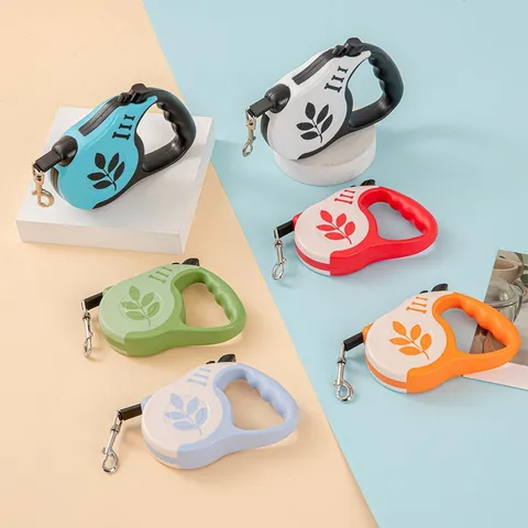 Retractable Dog Leash Heavy Duty Nylon Pet Leash With Anti-Slip Handle One-Button Brake And Lock For Small Medium Dogs
