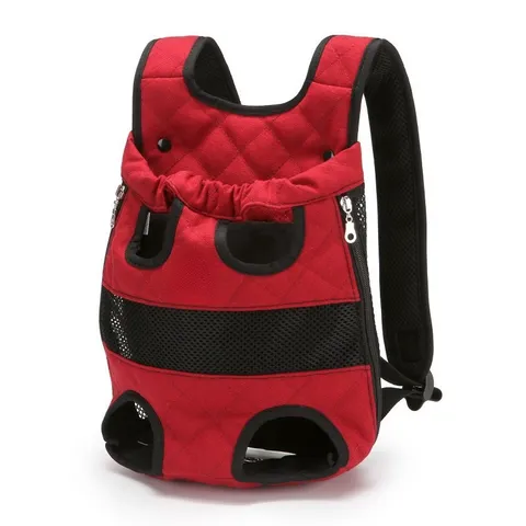 Breathable Mesh Pet Dog Cat Carrier Backpack Portable Travel Four Legs Out Front Pack Pet Supplies