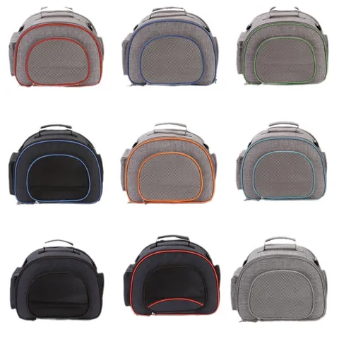 Portable Foldable Pet Carrier Bag Breathable Mesh Travel Handbag Single Shoulder Crossbody Bag For Cats Dogs