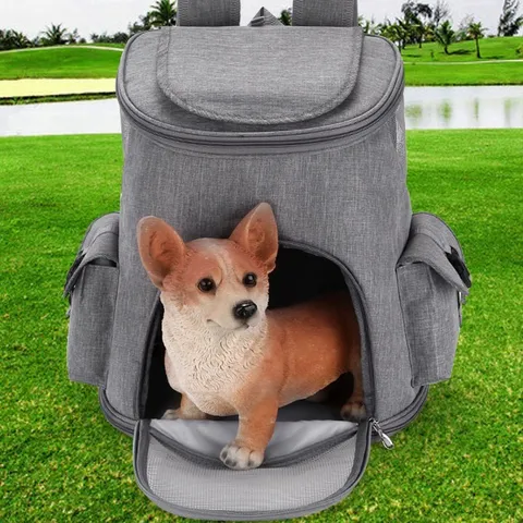 Portable Foldable Pet Backpack Breathable Mesh Cat Dog Carrier Bag Travel Outdoor Pet Supplies