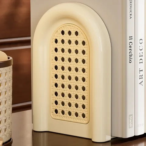 Desktop Buchstützen Für Regale Kunststoff Bogen Buchhalter Mit Rattan Textur Buchstützen Für Büro Schule Studenten