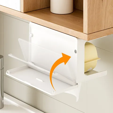 Minimalistisch Kunststoff Unter Schrank Papiertaschentuchhalter Wandmontiert Papier Handtuchspender Badezimmer Küche Aufbewahrungsregal