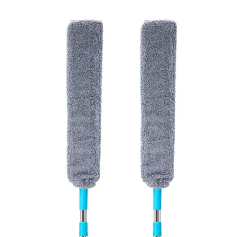 Plumero Electrostático Doméstico para Brechas con Varilla Retráctil Cepillo de Limpieza Flexible de Microfibra para Fondo de Cama Muebles