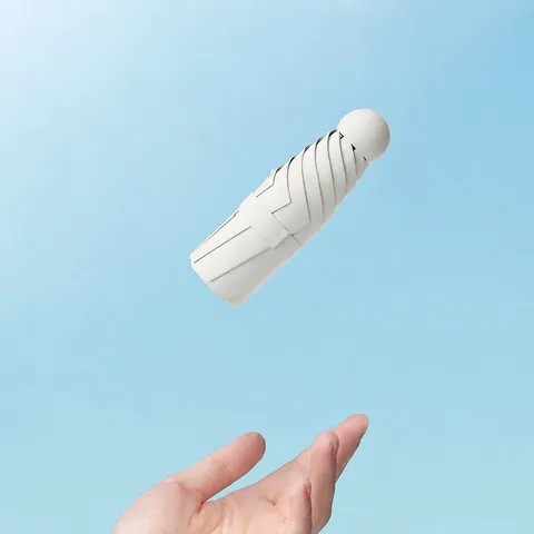 Parapluie Capsule Mini Portable Protection Solaire UV Parapluie Pliant Compact Pluie et Soleil pour Femmes Voyage Quotidien