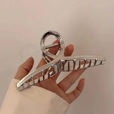 Molletta per Capelli alla Moda in Metallo e Lega Molletta a Granchio Geometrica Incrociata Linee Minimaliste Accessori per Capelli Spessi Donna