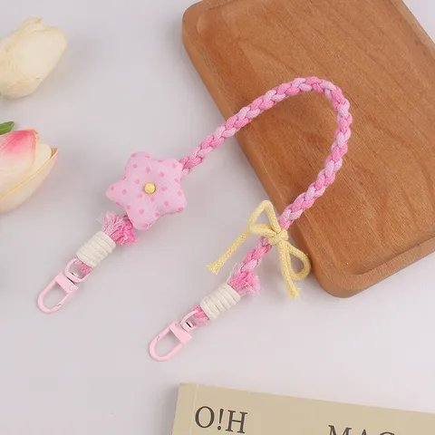 Handgemachte Silikon Sterne Schleife Handykette Süße Dopamin Wasserflasche Handschlaufe Tasche Anhänger Schlüsselbund Damen