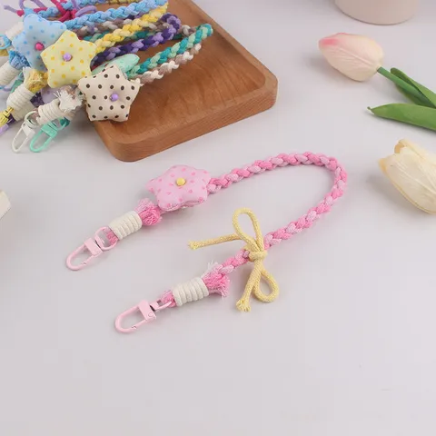 Handgemachte Silikon Sterne Schleife Handykette Süße Dopamin Wasserflasche Handschlaufe Tasche Anhänger Schlüsselbund Damen