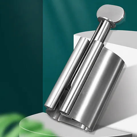 Stainless Steel Toothpaste Squeezer Dispenser Manual Rolling Tube Press Holder For Bathroom Facial Cleanser