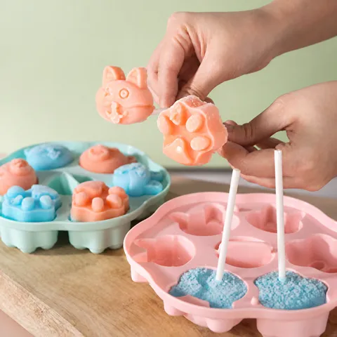 Lebensmittelechtes Silikon Eis am Stiel Form Süße Katzenkralle Bär Eisform Hitzebeständig DIY Eismaschine Küchenform