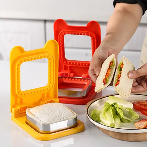 Molde de Sándwich de Acero Inoxidable Cortador de Prensa de Pan Lindo Dibujo Animado Toast Sandwich Maker Herramienta de Cocina