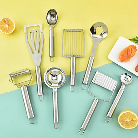 Stainless Steel Kitchen Gadgets Egg Separator Meatball Maker Slicer Fruit Peeler Multifunctional Cooking Tool