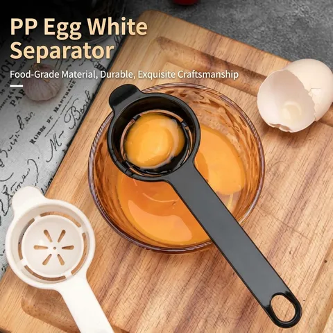 Long Handle Egg White Separator Plastic Kitchen Egg Filter Baking Tool Egg Yolk Separator Kitchen Gadget