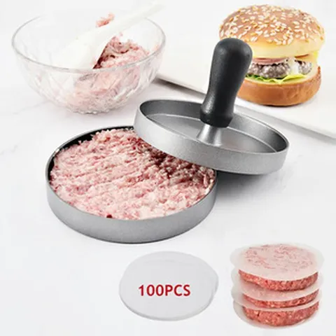 Aluminum Burger Press Patty Maker Kitchen Tool Non Stick Hamburger Mold For BBQ Grilling Cooking