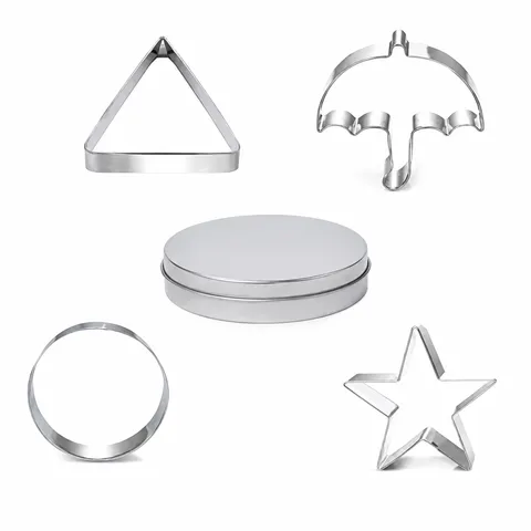 Juego de Cortadores de Galletas de Acero Inoxidable Forma Geométrica Molde de Horno Utensilios de Cocina