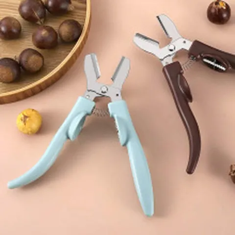 Multi-Functional Chestnut Clip Stainless Steel Chestnut Opener Nutcracker Walnut Sheller Heavy Duty Kitchen Tool