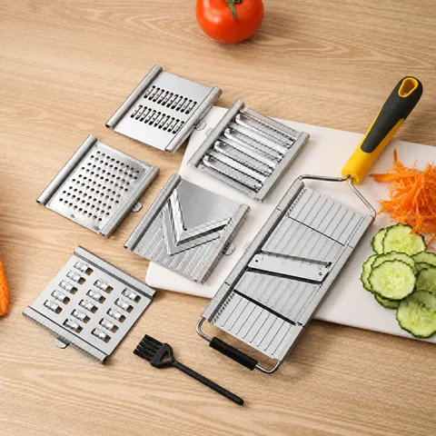 Tagliaverdure Grattugia Multifunzionale in Acciaio Inossidabile Utensile da Cucina Professionale
