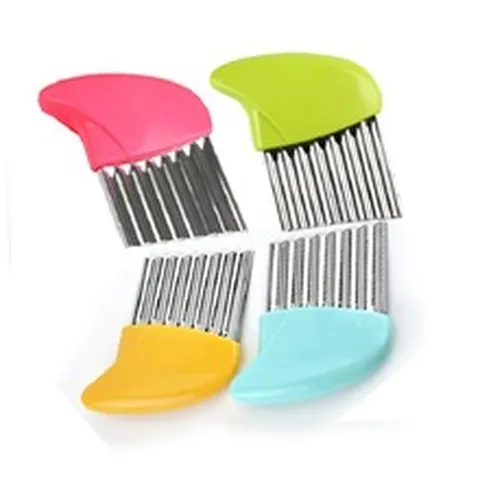 Stainless Steel Wavy Potato Cutter French Fry Slicer Vegetable Cutting Tool Kitchen Gadget PP Plastic Handle Food Chopper