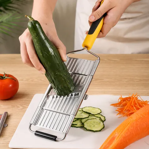 Tagliaverdure Grattugia Multifunzionale in Acciaio Inossidabile Utensile da Cucina Professionale