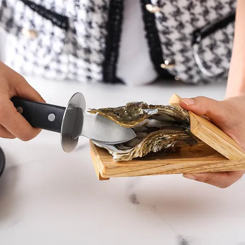 Abrazadera de Madera para Ostras Herramienta de Apertura de Mariscos Gadget de Cocina para Cocinar en Casa