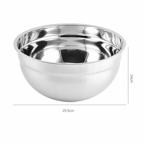 201 Stainless Steel Salad Bowl Mixing Bowl Deep Basin Baking Container Modern Minimalist Kitchen Cookware