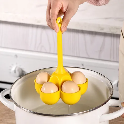 Bandeja Hervidor de Huevos de Silicona Resistente al Calor Soporte de 3 Agujeros Herramienta de Cocina Creativa