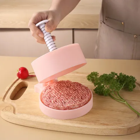 Plastic Hamburger Press Patty Maker Round Mold Kitchen Tool For Burger Rice Ball Pancake Pressing Kitchen Gadgets